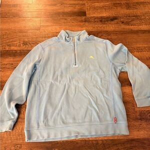 Tommy Bahama Light Blue Zip-Up Sweater